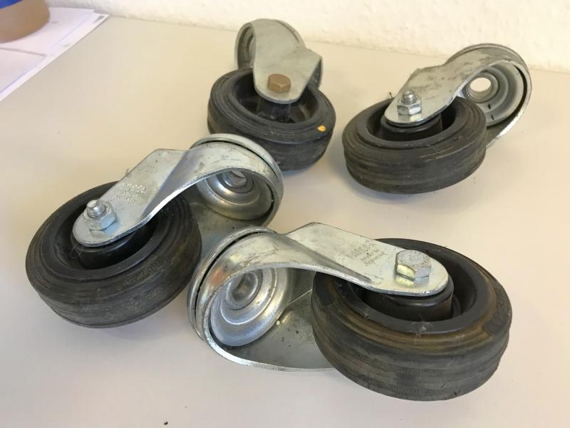 4 Stück Lenkrollen, wie Bockrollen