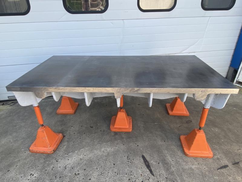 Richt- und Schweißplatte Stahlguß-Grauguß stark verrippt