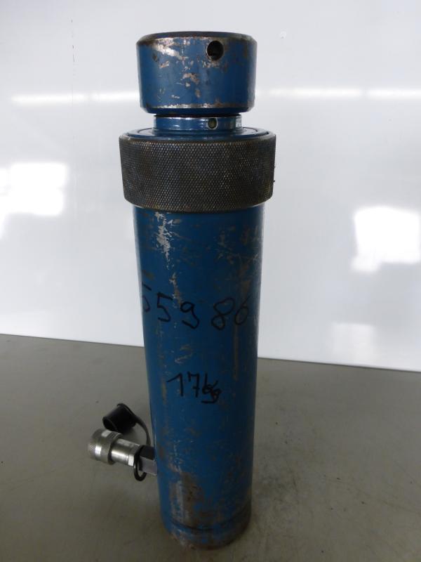 Einfachwirkender Hydraulikzylinder mit Federrückzug, Hydraulikstempel, Lukaszylinder, Maschinenheber Einfachwirkender Hydraulikzylinder mit Federrückzug, Hydraulikstempel, Lukaszylinder, Maschinenheber