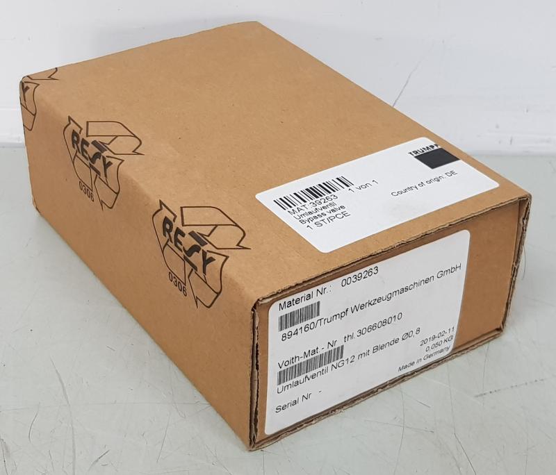 Umlaufventil NG12 / 39263 passend für TRUMPF TC 500 / 1300 Umlaufventil NG12 / 39263 passend für TRUMPF TC 500 / 1300