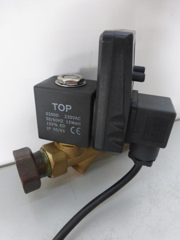 Magnetventil mit Zeitrelais für Pneumatik/Druckluft