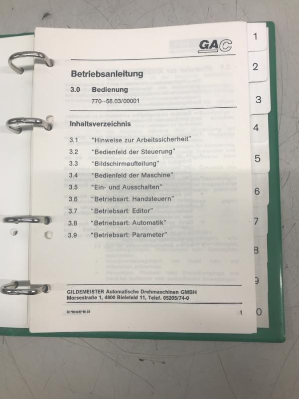 Betriebsanleitung, Bedienungsanleitung, Handbuch, Anleitung, Operation Manual, für CNC Drehmaschine