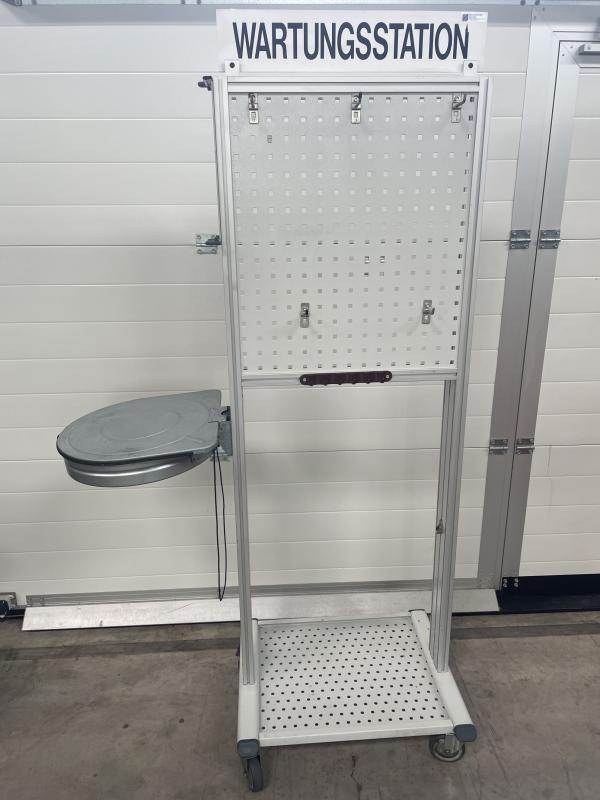 Wartungsstation für Ordnung und Sauberkeit, Reinigungsstation mit Müllsackhalter